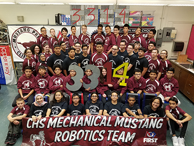机械野马是第一机器人比赛团队从克利夫顿高中。